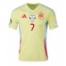 Camiseta España Alvaro Morata #7 Segunda Equipación Replica Eurocopa 2024 mangas cortas